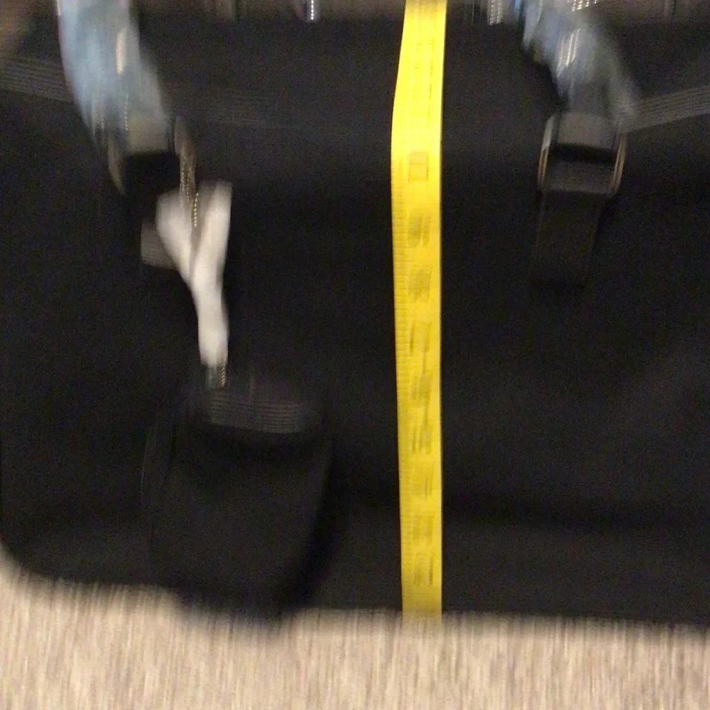 New Calvin Klein Elegant Black canvas and leather Duffel Bag